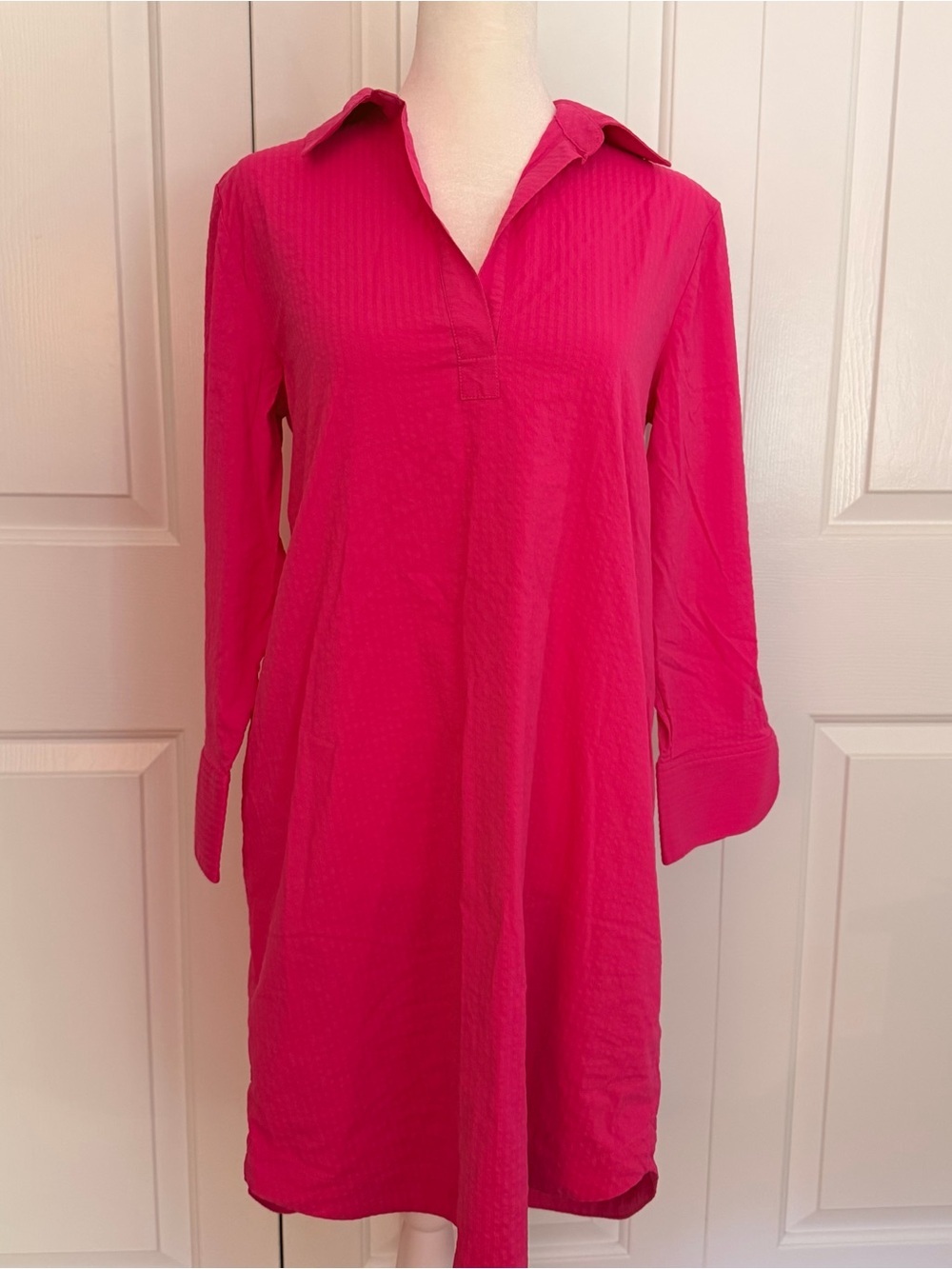 Vineyard Vines Performance Pink Long-Sleeve Tunic Dress